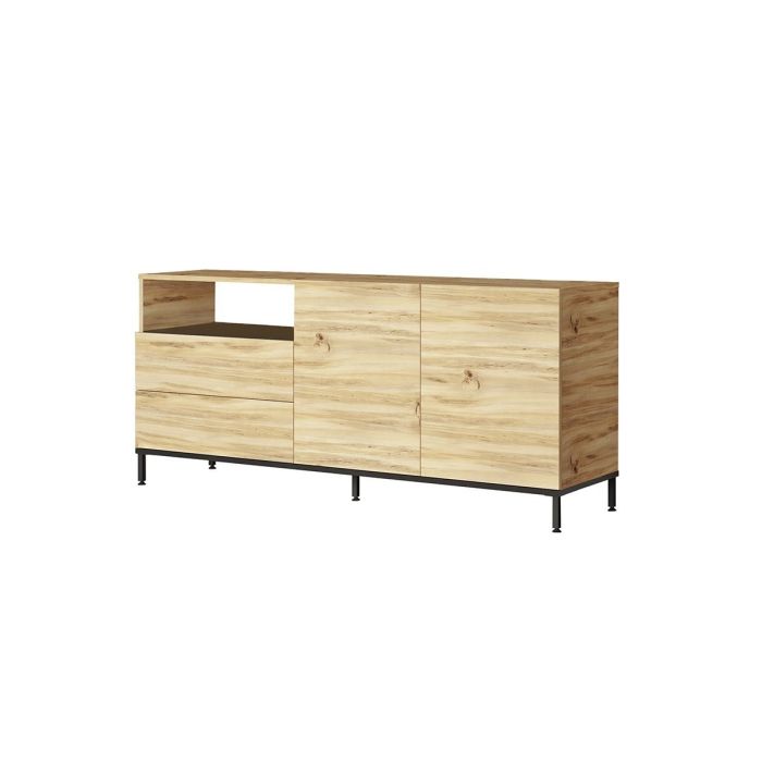 Aparador Color Cambria-Wenge, 170x46.5x75.5 cm, con 2 Puertas y 2 Cajones.