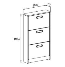 ¡Ordena tus Zapatos con Estilo! Zapatero 3 Puertas en Blanco y Roble
