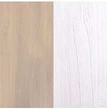 Estantería con Escritorio, Mesa de Ordenador, Acabado en Cambrian y Blanco, Medidas: 119,6 cm (Largo) x 139,6 cm (Alto) x 34,