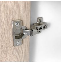 Mueble Bar para Salón o Comedor, Aparador de Cocina, Color Blanco-Roble, Medidas: 60 cm (An) x 135 cm (Al) x 40 cm (Fon)