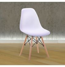 Pack 4 Sillas de Comedor, Sillas Cocinas, Acabado en Blanco y Madera, Medidas: 45 cm (Ancho) x 53 cm (Largo) x 83 cm (Alto)