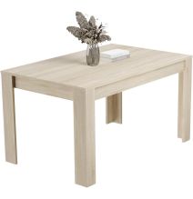 Mesa de Comedor, Mesa de Salón Fija, Color Cambria, Medidas: 140 cm (Largo) x 80 cm (Ancho) x 75 cm (Alto)