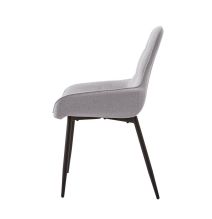 Pack de 4 Sillas Tapizadas en Tela Gris con Tratamiento Easy Clean, Asiento Reforzado  Medidas 54x55x88 cm