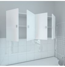 Mueble Alto de Cocina para Colgar con 2 Puertas – Color Blanco – 60 x 60 x 26,5 cm (alto x ancho x fondo)