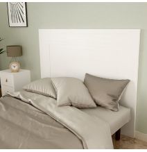 Cabezal para Cama de Matrimonio con patas, Color Blanco, Medidas: 160 cm (Ancho) x 130 cm (Alto) x 2,5 cm (Fondo)