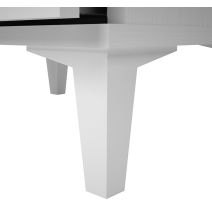 Mesita de Noche 2 cajones, Mesilla de Noche,  Color Blanco, Medidas: 43 cm (Ancho) x 34 cm (Fondo) x 56 cm (Alto)