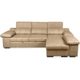 Sofá con Chaiselongue Reversible Color Piedra, Asientos