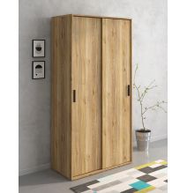 Meyvaser Armario ropero Para dormitorio con 2 puertas correderas Color Mauvella 200x100x50 Cm