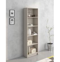 Meyvaser Librería Estantería con Cinco baldas en madera color Beige para salón 178,3x51,9x24,6 cm