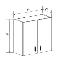 Conjunto de Muebles de Cocina Alto y Bajo de 2 Puertas en Madera Beige, 61x61x29 cm y 60x80x34 Cm