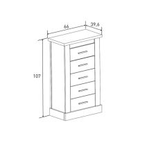Pack de Muebles de Dormitorio Habitación Infantil con Cabecero, 1 Mesita de Noche 3 Cajones y Sinfonier en Color Mauvella Rayas