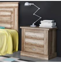 Pack Cabecero Nórdico de 160 x 120 cm + 2 Mesitas de Noche |Práctico y Elegante| Color Cañon (para Cama de 135-140, 150 o 160)